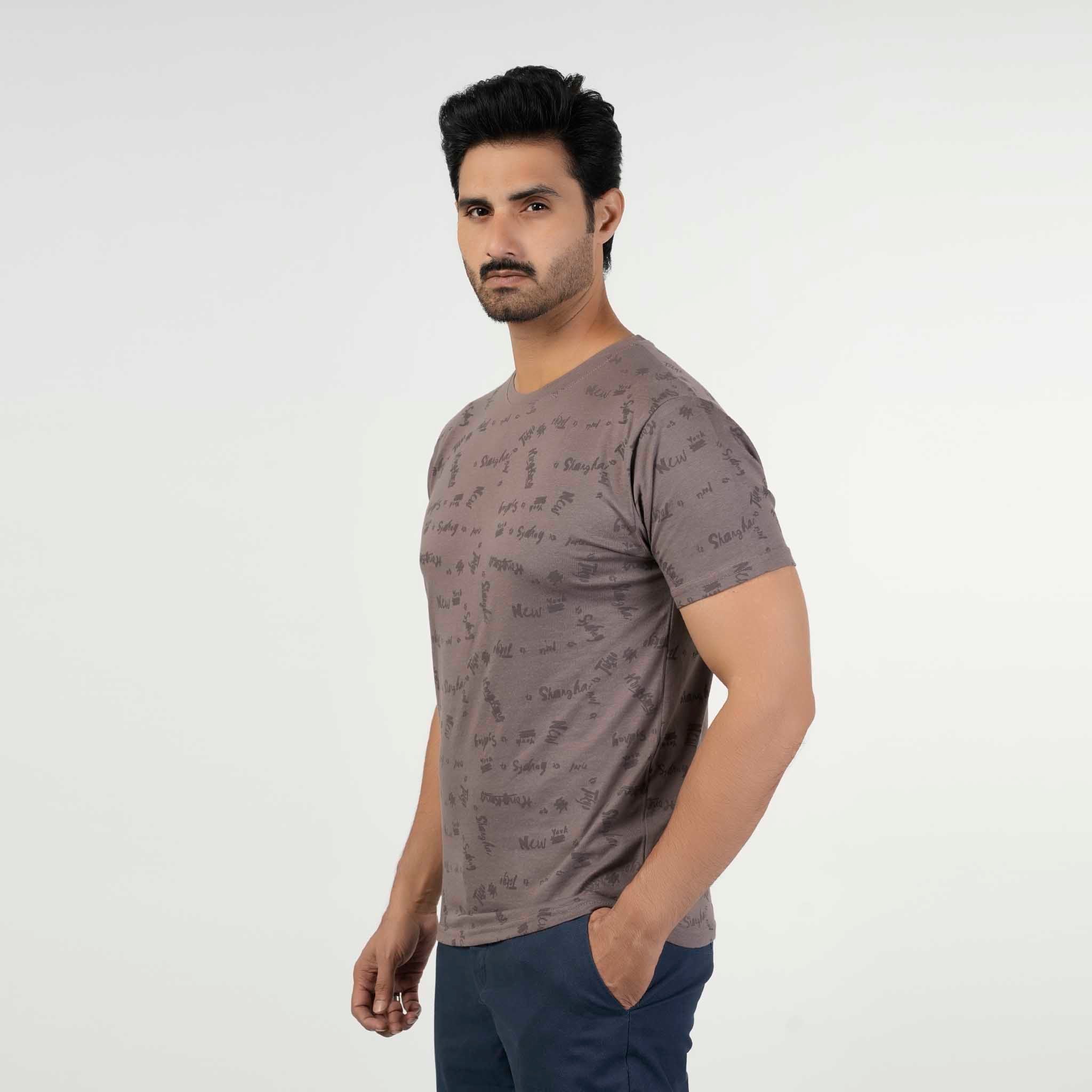 Eminent Men's Half Sleeves T-Shirt - Stone, Men's T-Shirts & Polos, Eminent, Chase Value