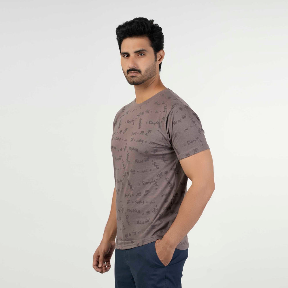Eminent Men's Half Sleeves T-Shirt - Stone, Men's T-Shirts & Polos, Eminent, Chase Value