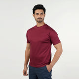 Valuable Men's Half Sleeves Round Neck T-Shirt - Maroon, Men's T-Shirts & Polos, Chase Value, Chase Value