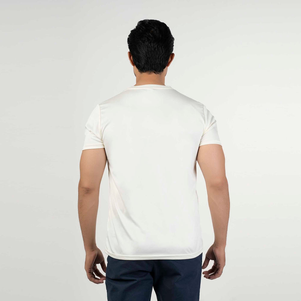 Men's Half Sleeves Round Neck T-Shirt - Cream, Men's T-Shirts & Polos, Chase Value, Chase Value