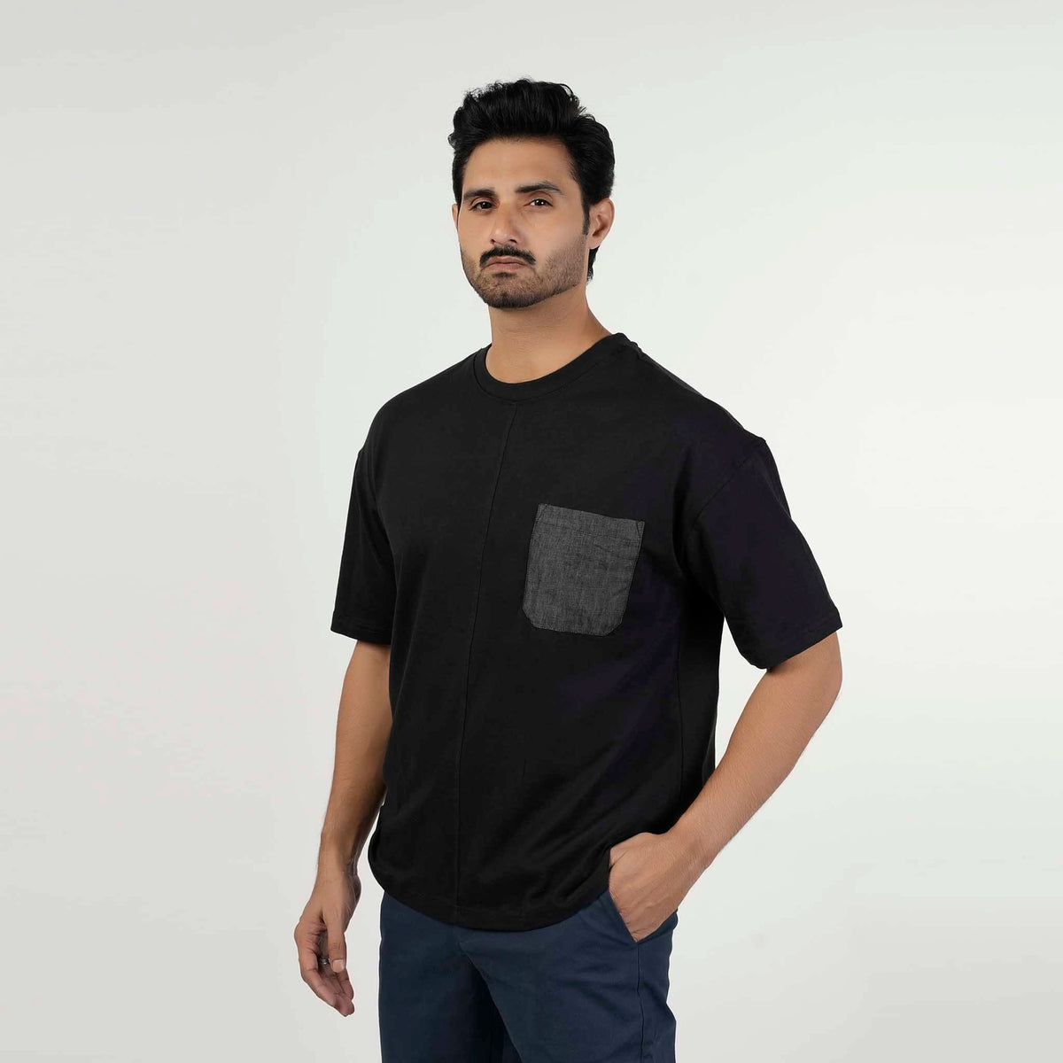 Eminent Men's Half Sleeves Round Neck T-Shirt - Black, Men's T-Shirts & Polos, Eminent, Chase Value