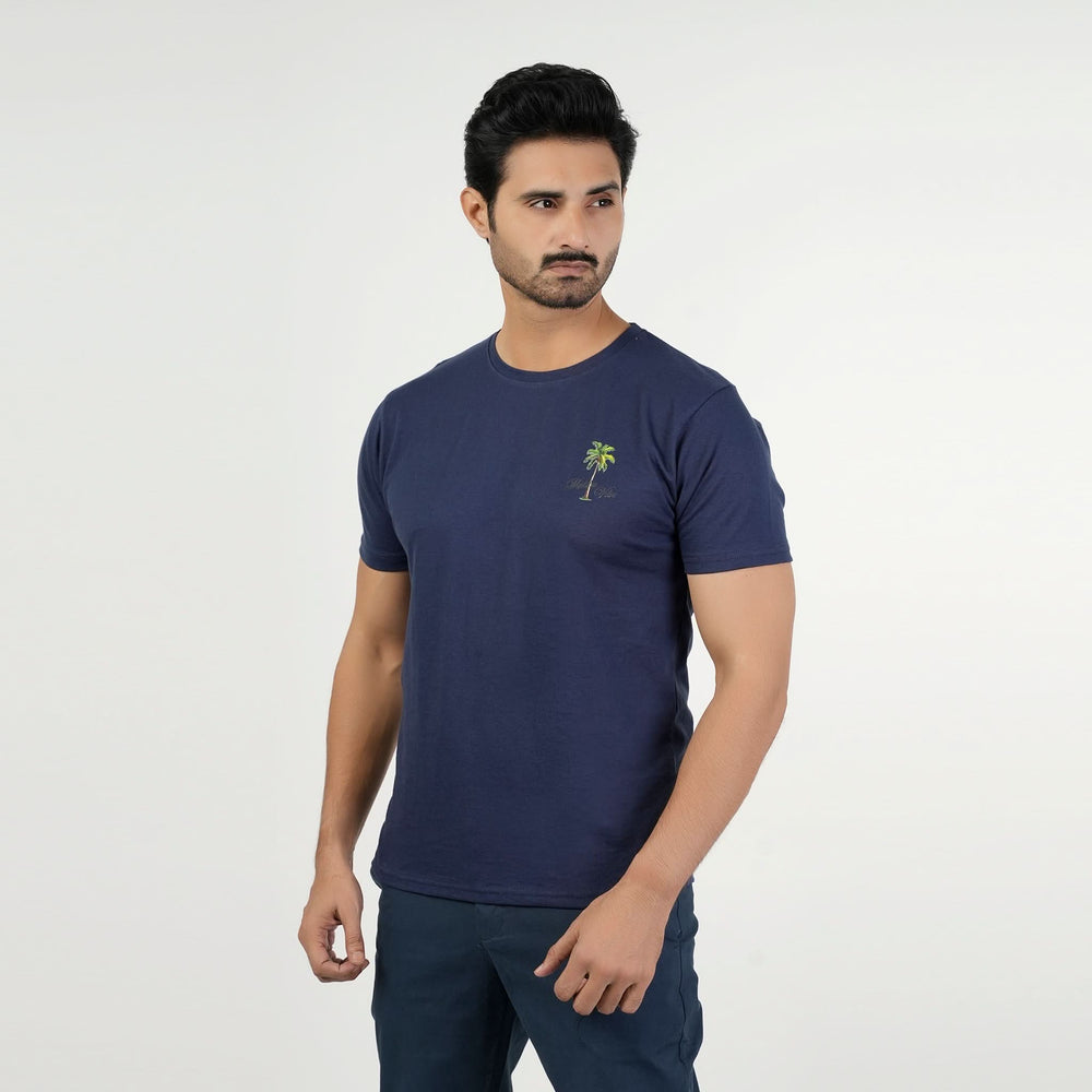 Valuable Men's Half Sleeves T-Shirt - Navy Blue, Men's T-Shirts & Polos, Chase Value, Chase Value