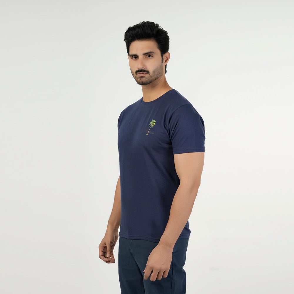 Valuable Men's Half Sleeves T-Shirt - Navy Blue, Men's T-Shirts & Polos, Chase Value, Chase Value