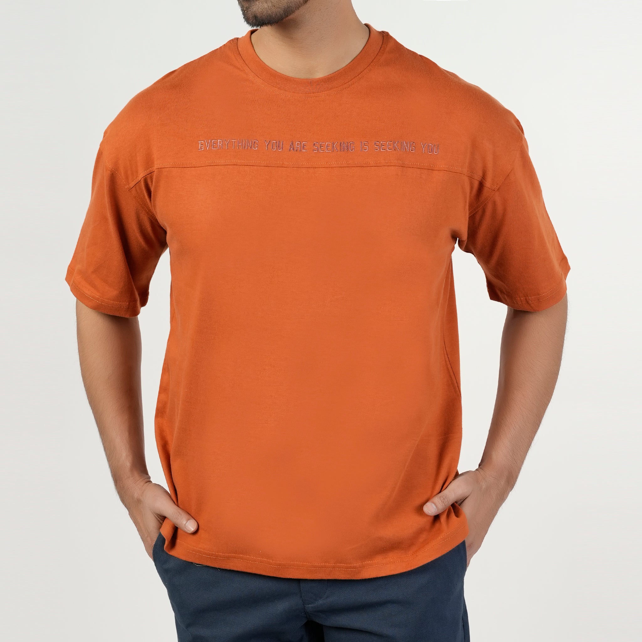 Eminent Men's Half Sleeves Round Neck T-Shirt - Brown, Men's T-Shirts & Polos, Eminent, Chase Value