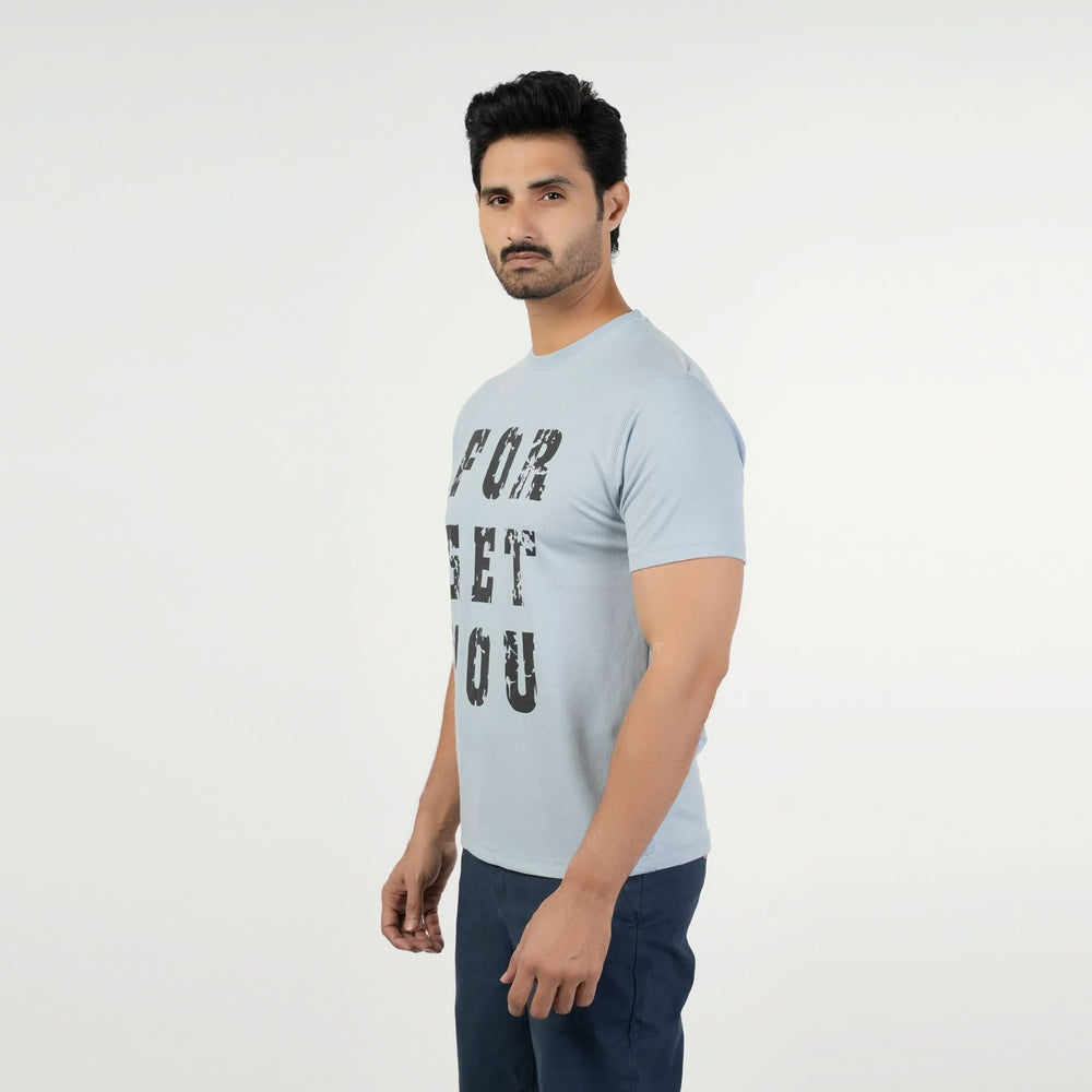 Valuable Men's Half Sleeves Round Neck T-Shirt - Light Blue, Men's T-Shirts & Polos, Chase Value, Chase Value
