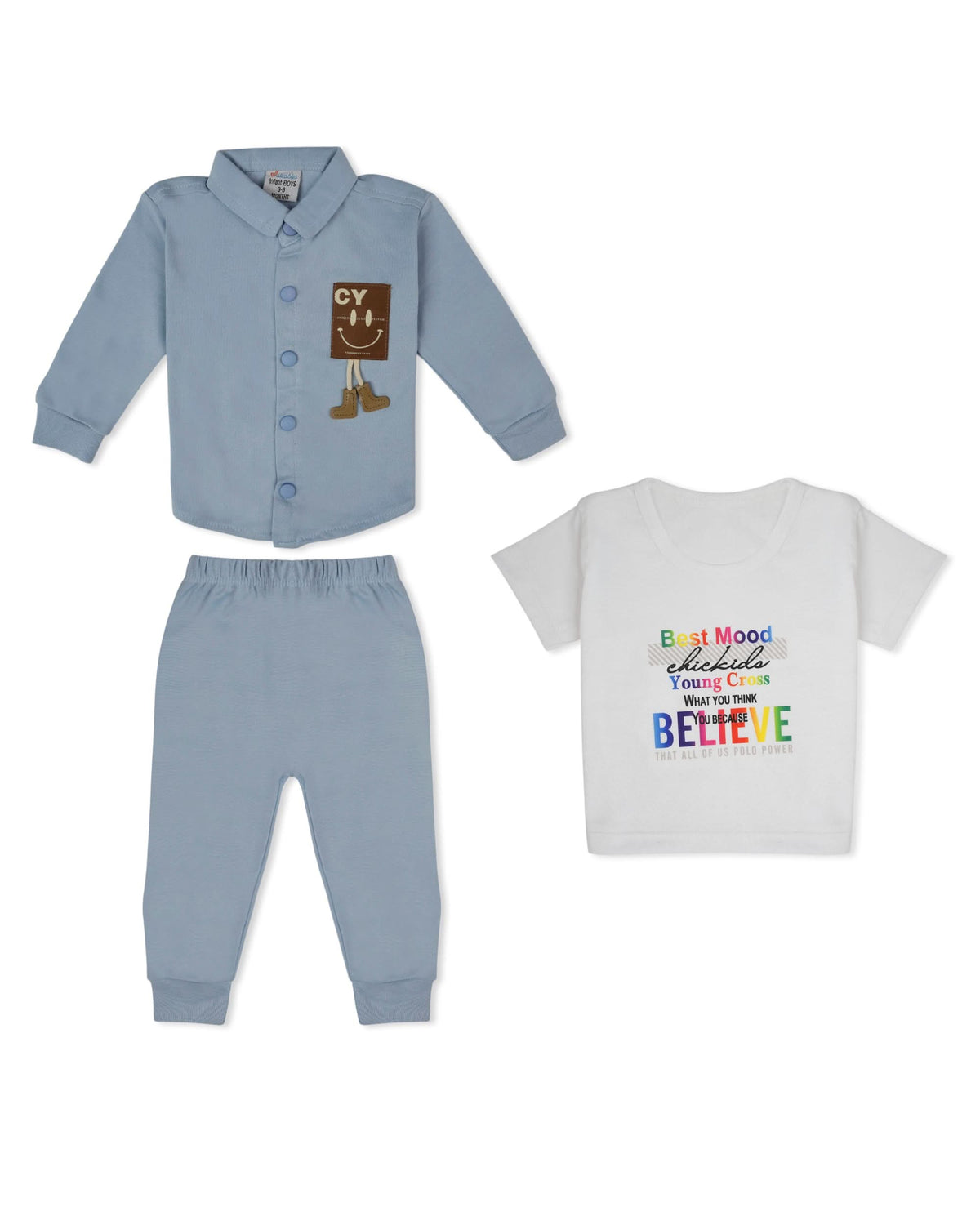 Valuables Newborn Boys 3-Piece Interlock Suit, Newborn Boys Sets & Suits, Chase Value, Chase Value