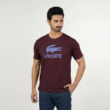 Men's Half Sleeves Round Neck Printed T-Shirt - Maroon, Men's T-Shirts & Polos, Chase Value, Chase Value