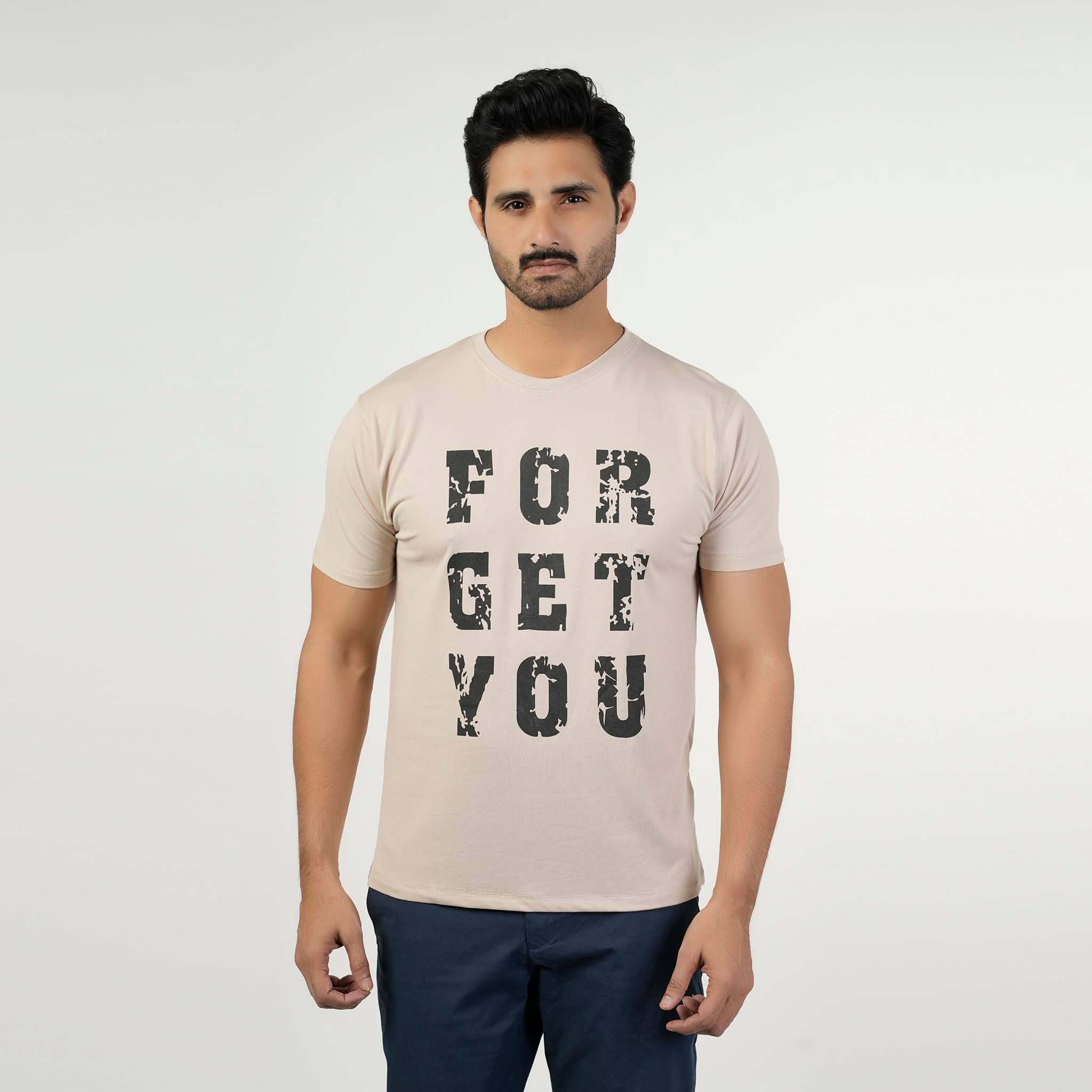 Valuable Men's Half Sleeves Round Neck T-Shirt - Fawn, Men's T-Shirts & Polos, Chase Value, Chase Value