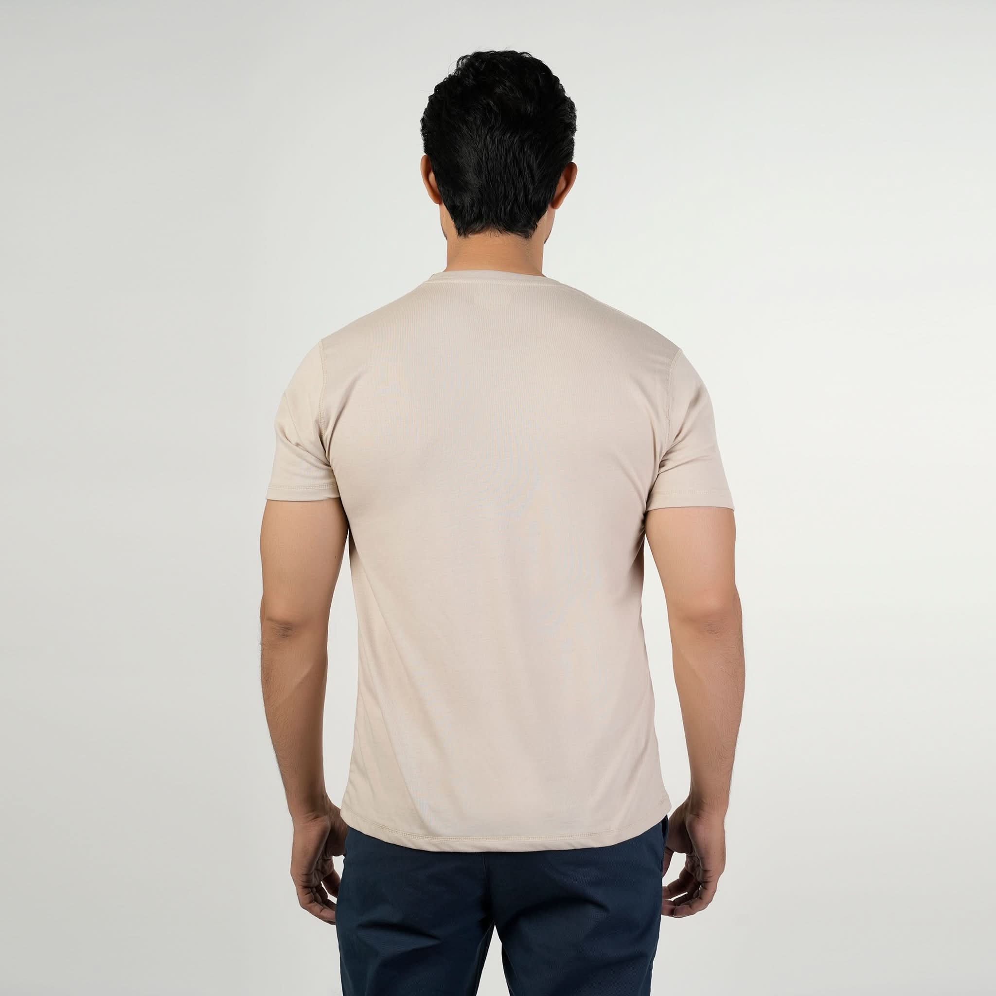 Valuable Men's Half Sleeves Round Neck T-Shirt - Fawn, Men's T-Shirts & Polos, Chase Value, Chase Value