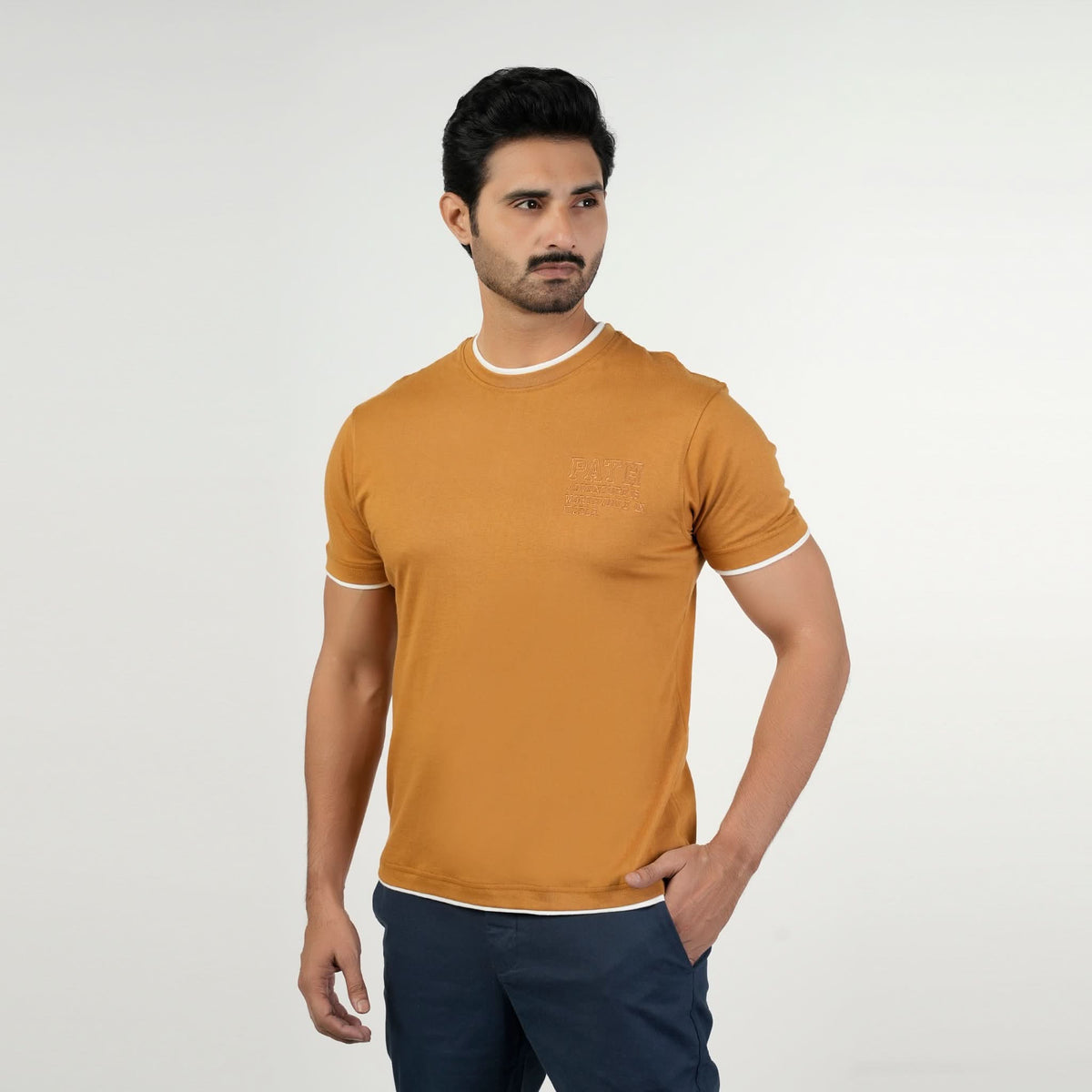 Eminent Men's Half Sleeves Round Neck T-Shirt - Golden Brown, Men's T-Shirts & Polos, Eminent, Chase Value