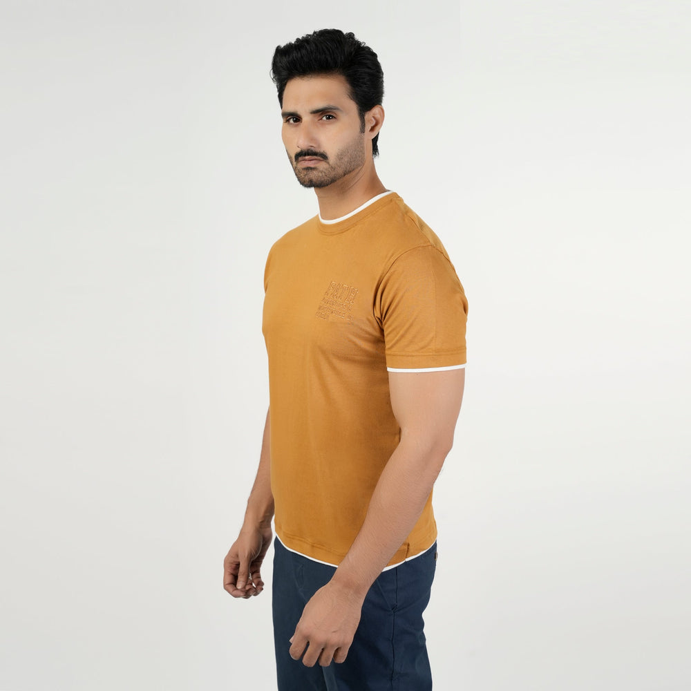 Eminent Men's Half Sleeves Round Neck T-Shirt - Golden Brown, Men's T-Shirts & Polos, Eminent, Chase Value