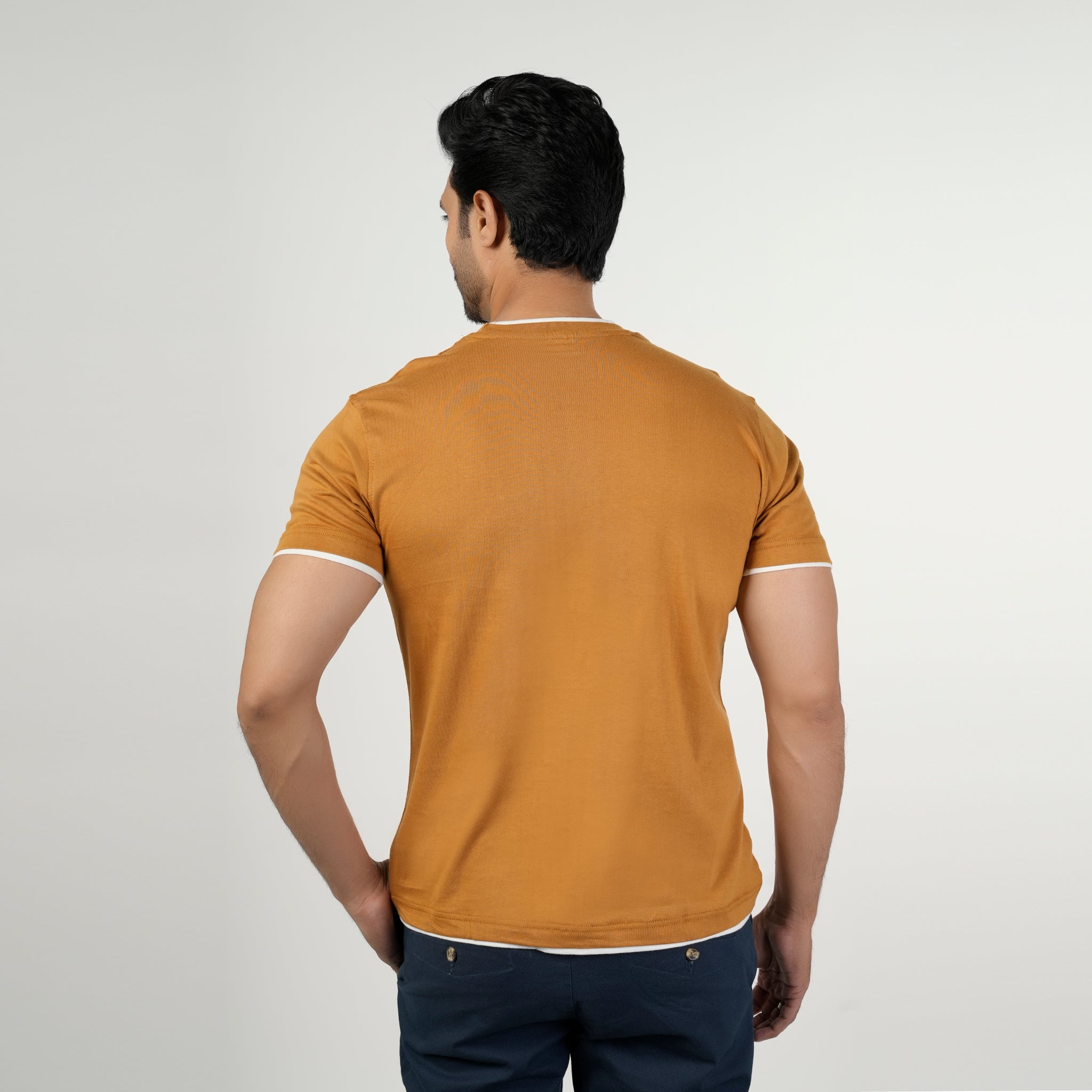 Eminent Men's Half Sleeves Round Neck T-Shirt - Golden Brown, Men's T-Shirts & Polos, Eminent, Chase Value