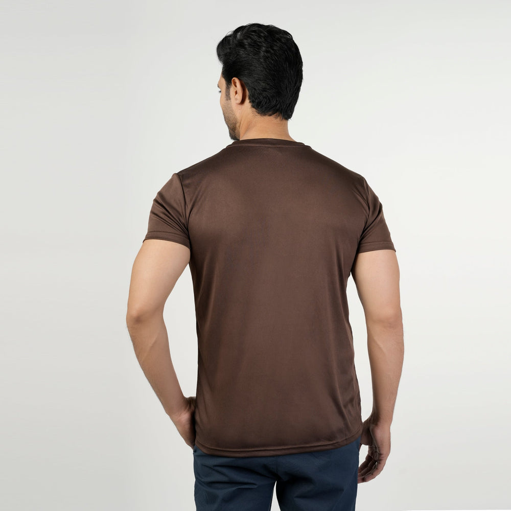 Men's Half Sleeves Round Neck T-Shirt - Brown, Men's T-Shirts & Polos, Chase Value, Chase Value
