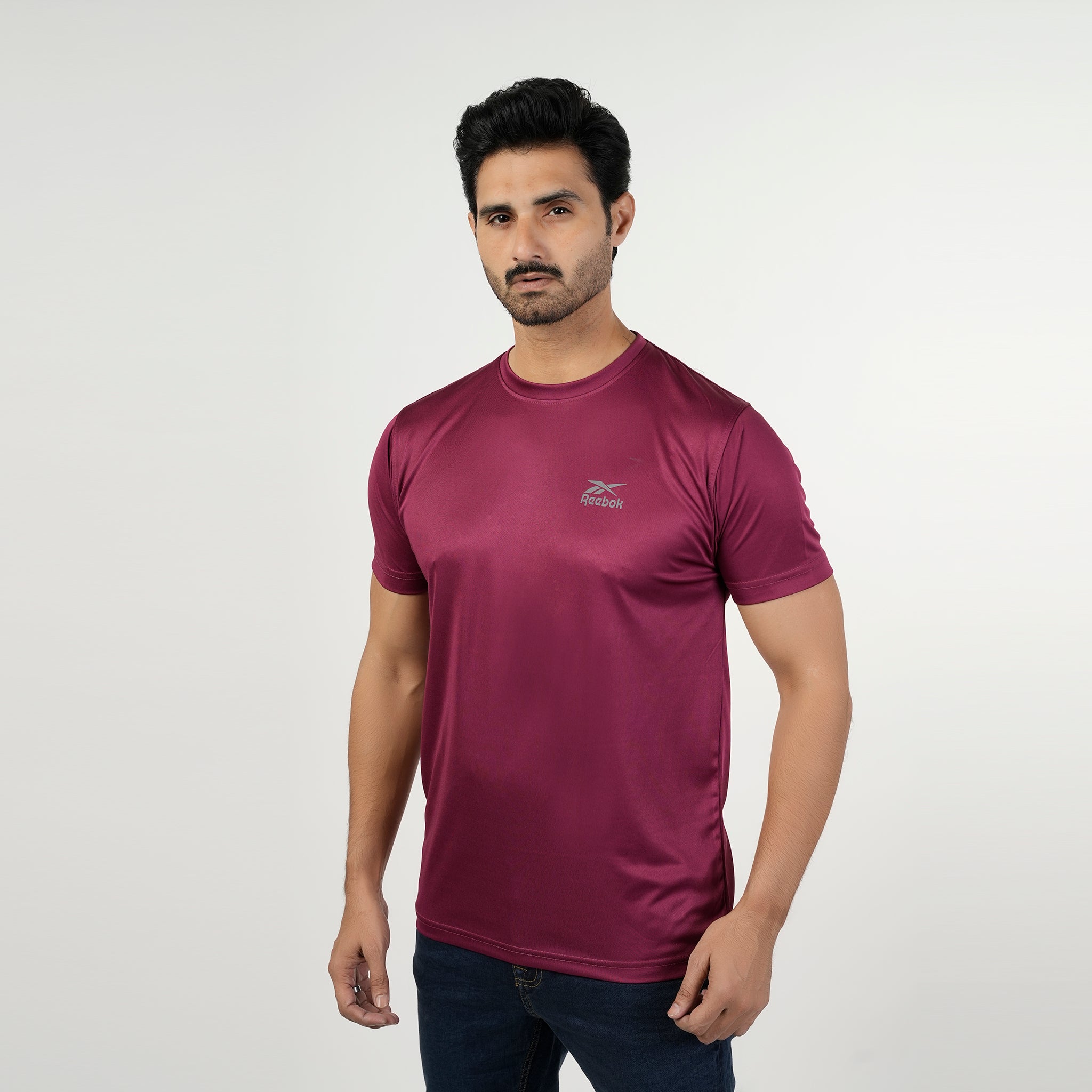 Men's Plain Half Sleeves Round Neck T-Shirt - Maroon, Men's T-Shirts & Polos, Chase Value, Chase Value