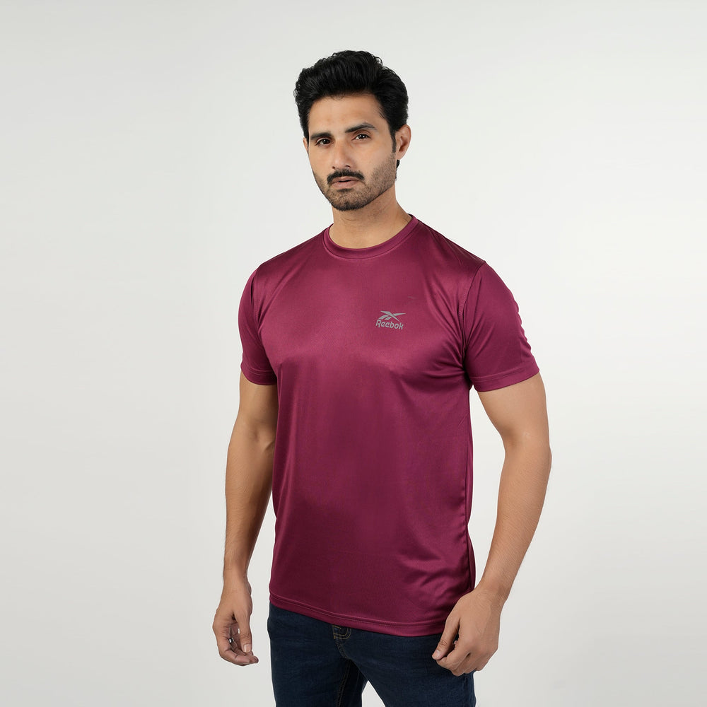 Men's Plain Half Sleeves Round Neck T-Shirt - Maroon, Men's T-Shirts & Polos, Chase Value, Chase Value