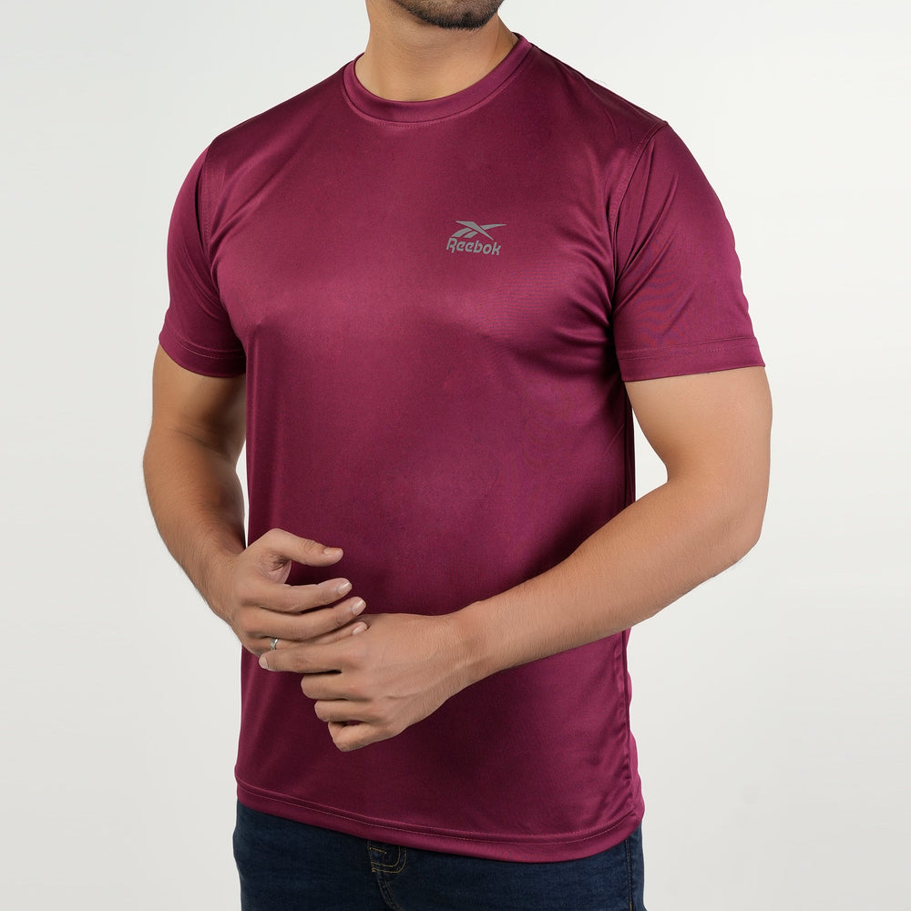 Men's Plain Half Sleeves Round Neck T-Shirt - Maroon, Men's T-Shirts & Polos, Chase Value, Chase Value