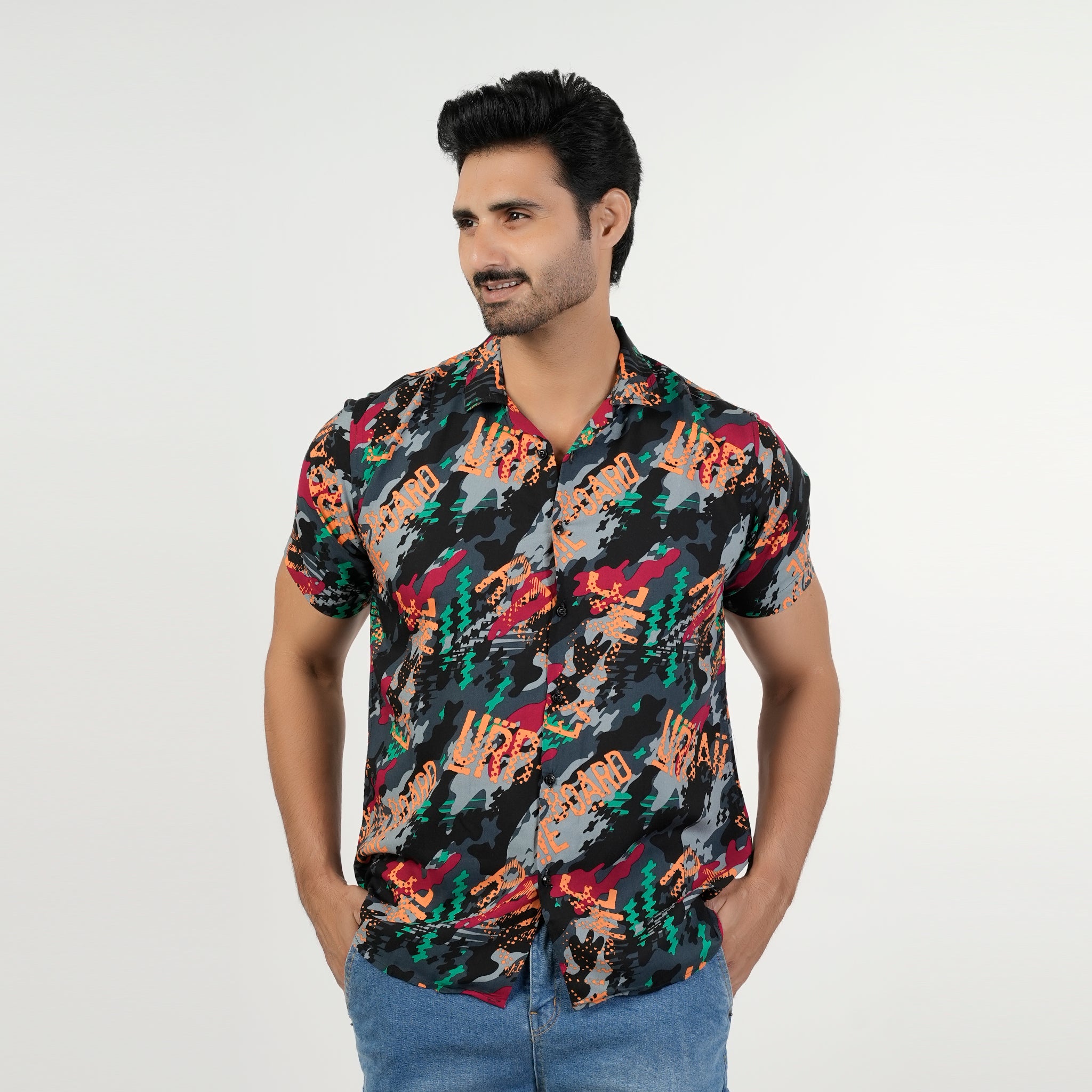 Men's Casual Half Sleeves Linen Shirt, Men's Shirts, Chase Value, Chase Value