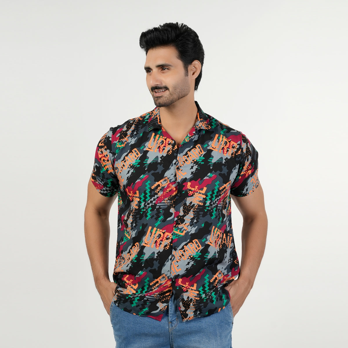 Men's Casual Half Sleeves Linen Shirt, Men's Shirts, Chase Value, Chase Value