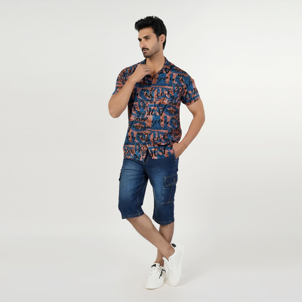 Men's Casual Half Sleeves Linen Shirt, Men's Shirts, Chase Value, Chase Value