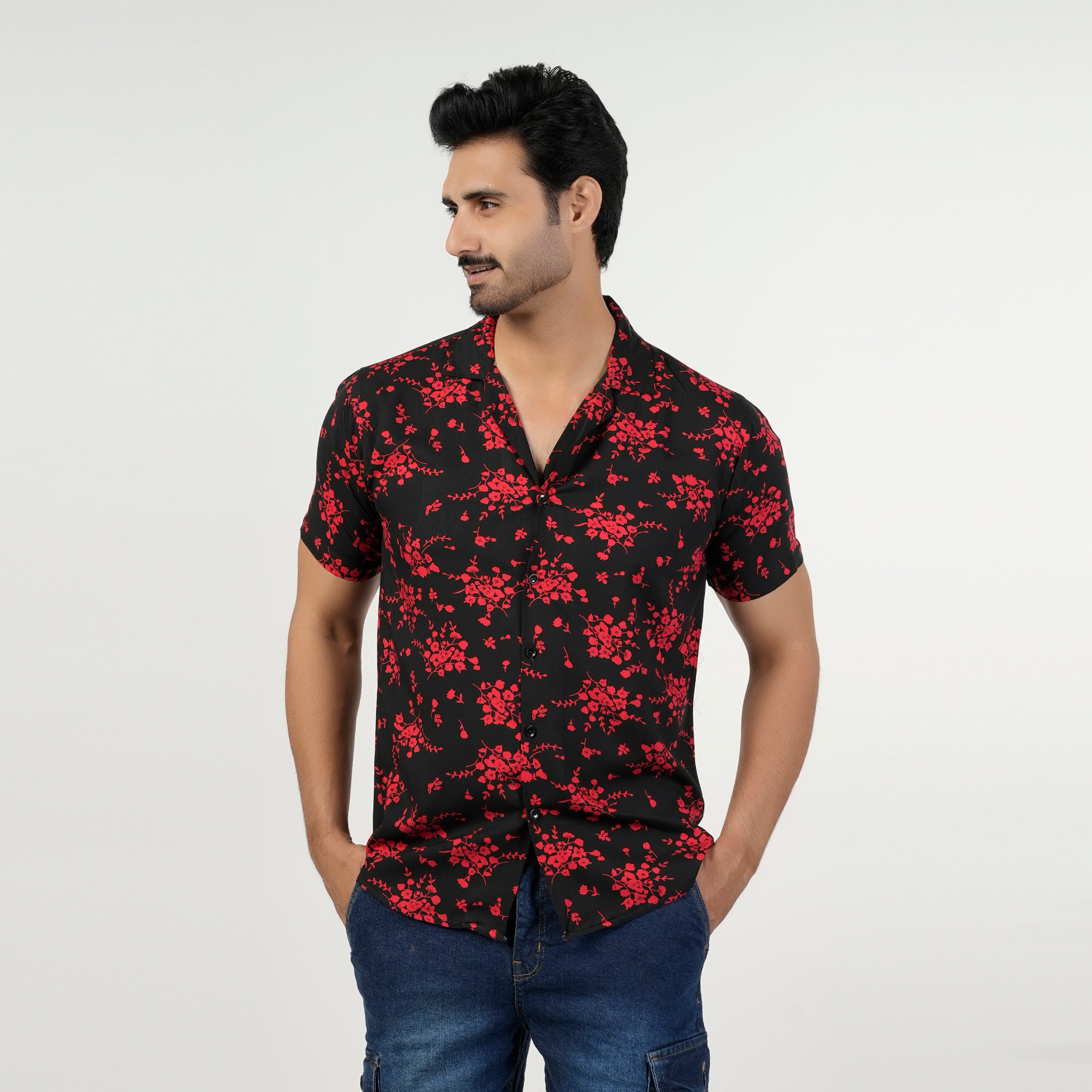 Men's Casual Half Sleeves Linen Shirt, Men's Shirts, Chase Value, Chase Value