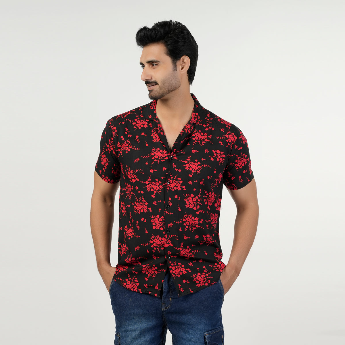 Men's Casual Half Sleeves Linen Shirt, Men's Shirts, Chase Value, Chase Value