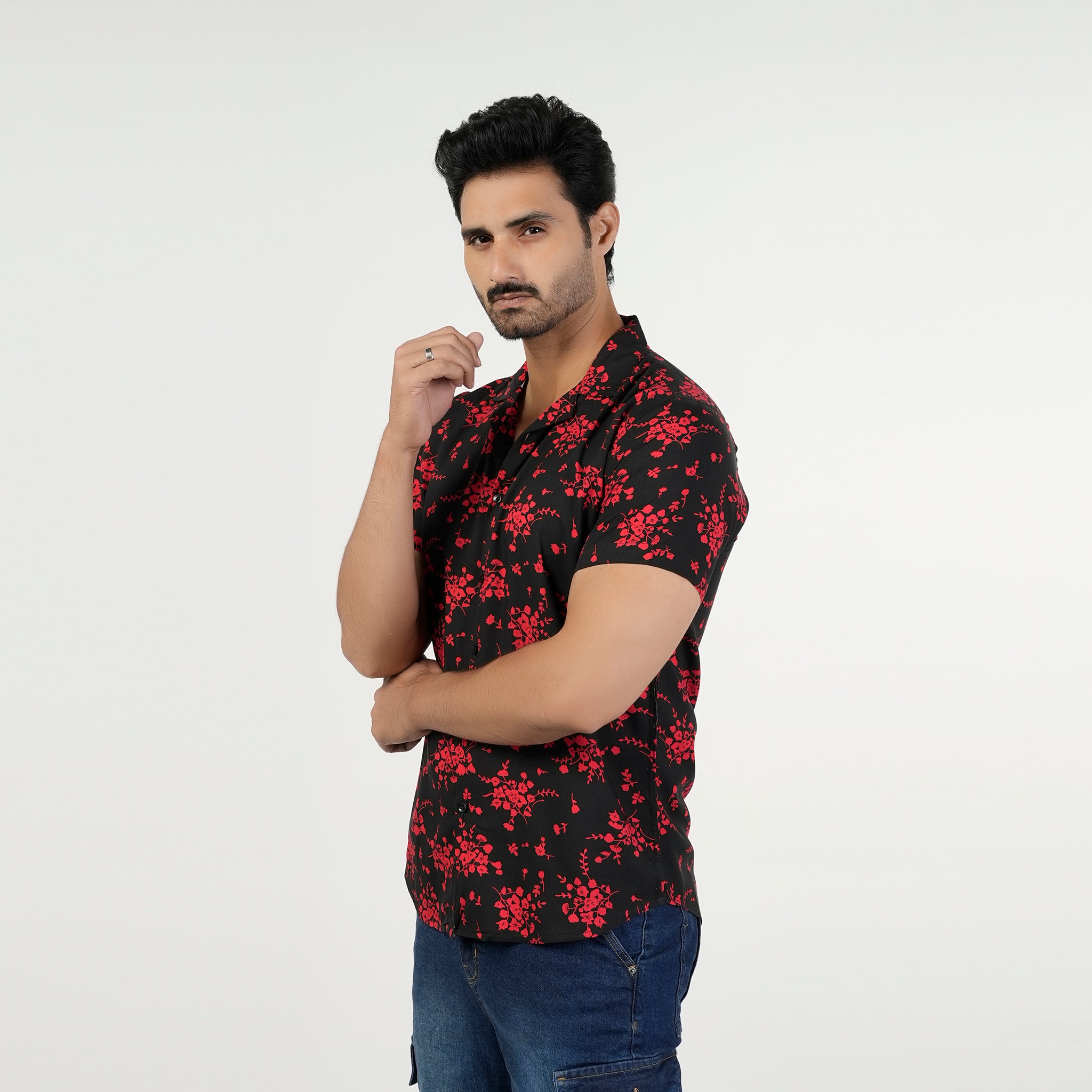 Men's Casual Half Sleeves Linen Shirt, Men's Shirts, Chase Value, Chase Value