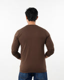 Men's Digital Printed Full Sleeves T-Shirt - Dark Brown, Men's T-Shirts & Polos, Chase Value, Chase Value