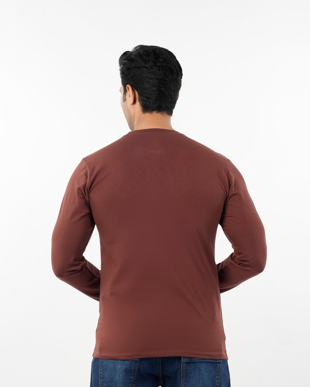 Men's Full Sleeves T-Shirt - Brown, Men's T-Shirts & Polos, Chase Value, Chase Value