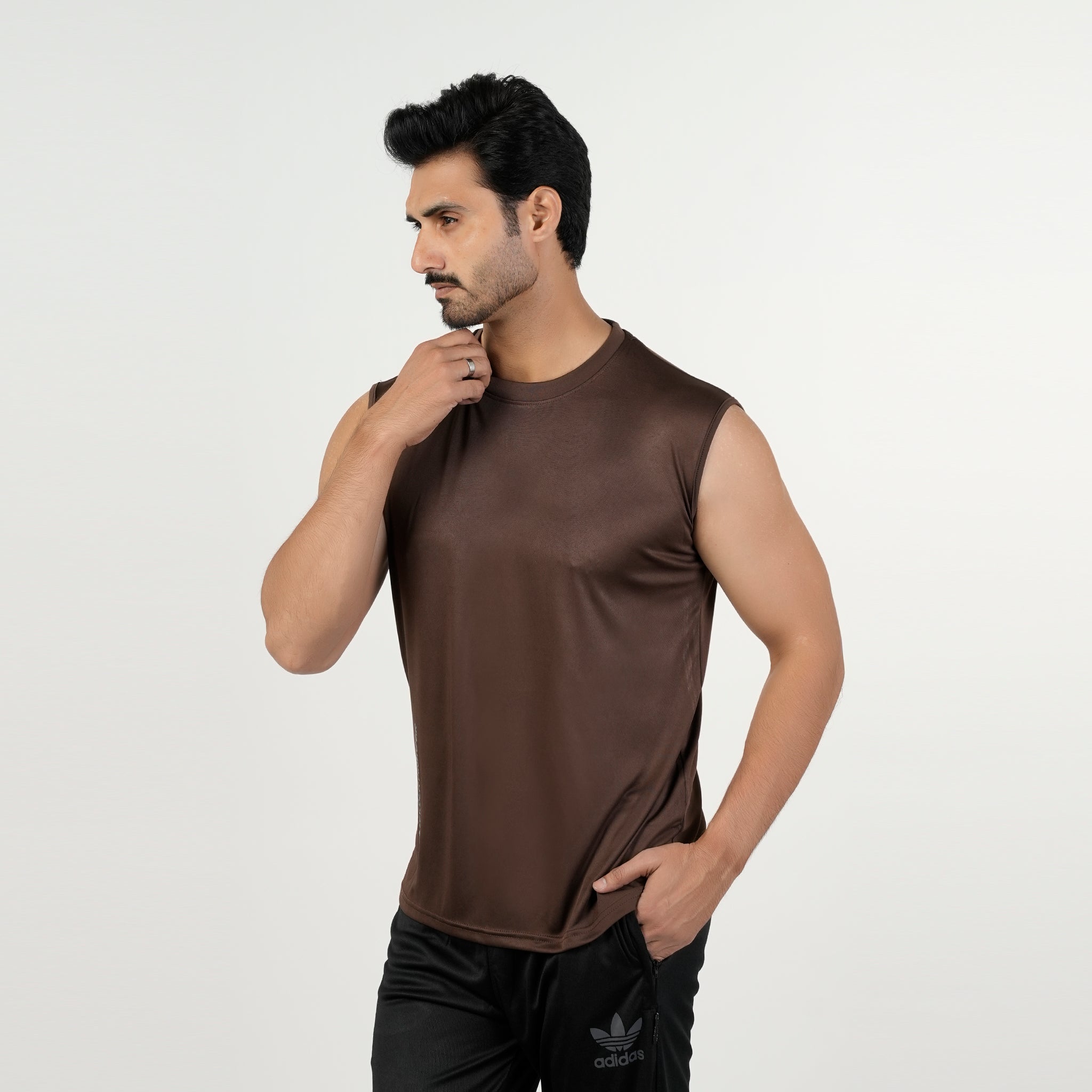 Men's SW Sando T-Shirt with Logo – Sleeveless Cotton Tee, Men's T-Shirts & Polos, Chase Value, Chase Value