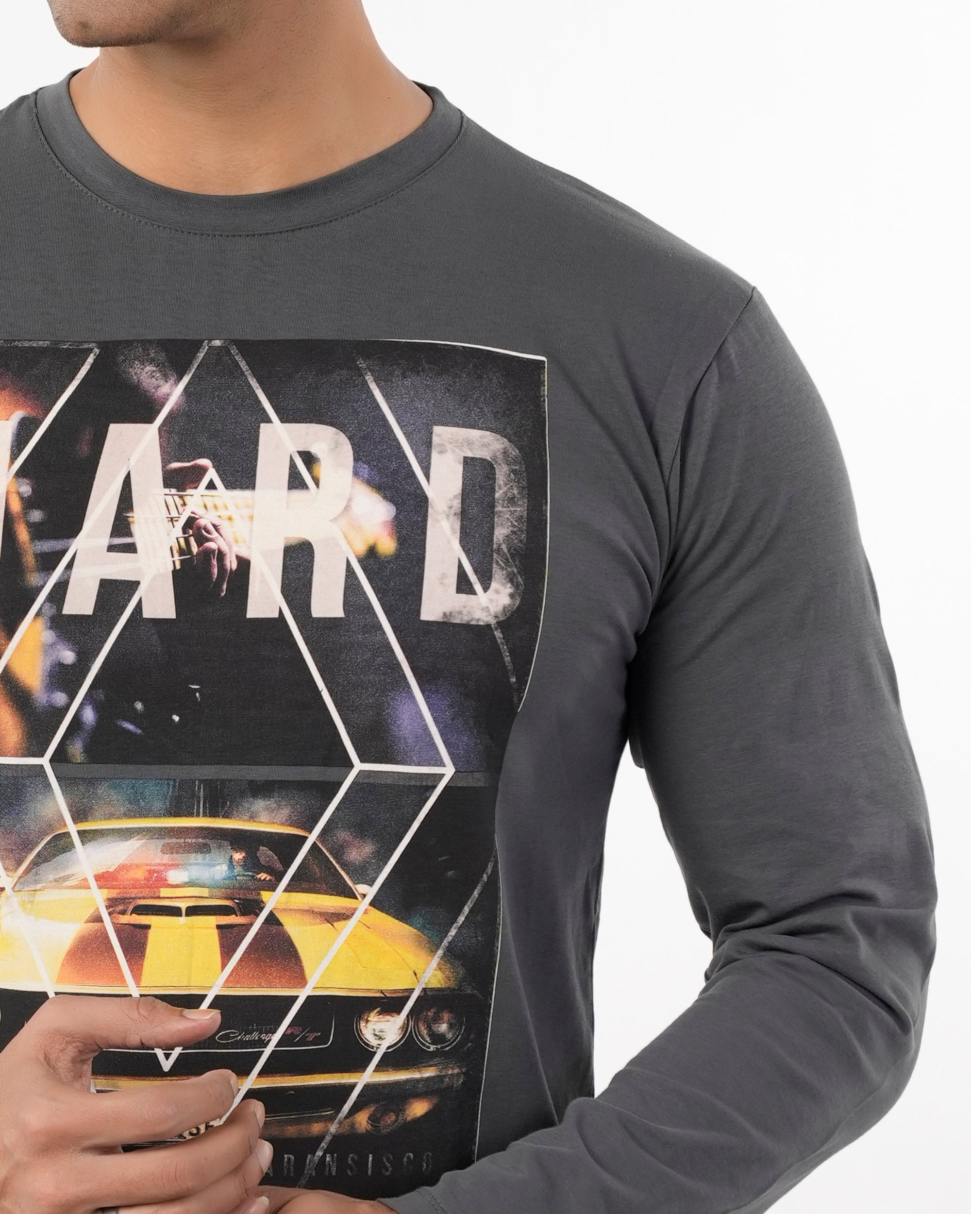 Men's Full Sleeves T-Shirt - Grey, Men's T-Shirts & Polos, Chase Value, Chase Value