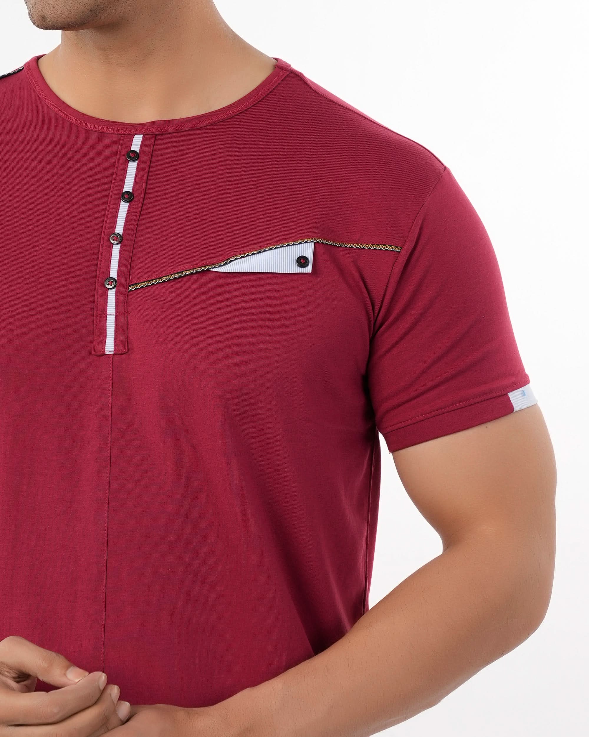 Men's Half Sleeves T-Shirt - Red, Men's T-Shirts & Polos, Chase Value, Chase Value