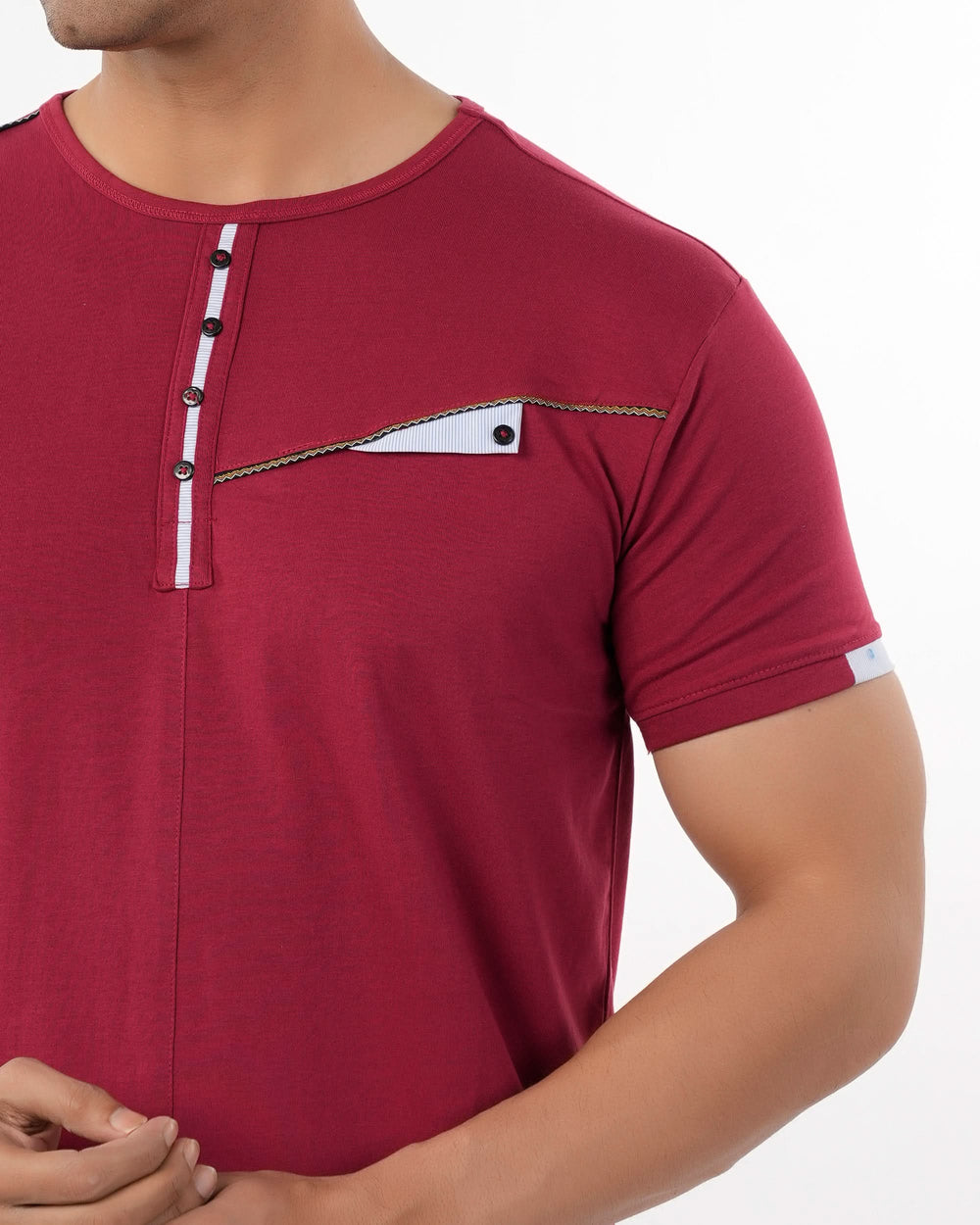 Men's Half Sleeves T-Shirt - Red, Men's T-Shirts & Polos, Chase Value, Chase Value