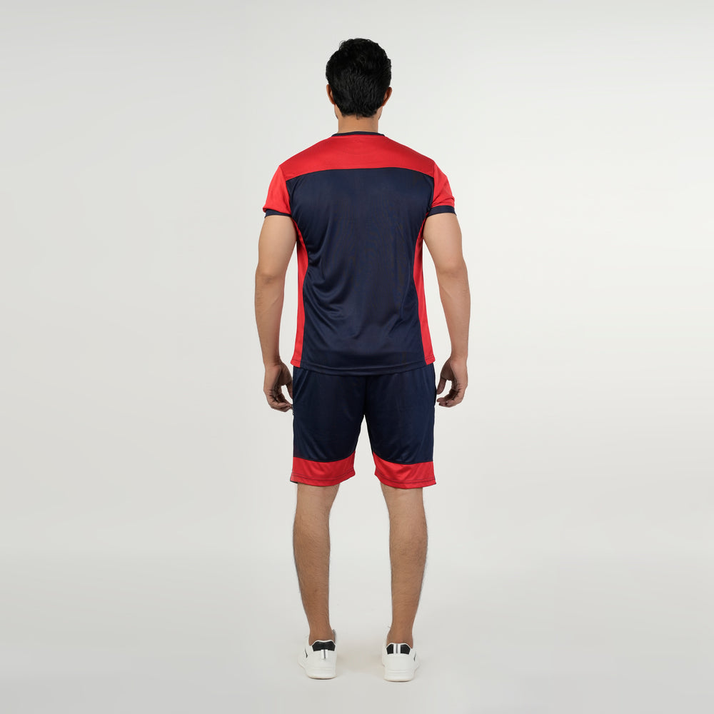Men's Gym Wear T-Shirt With Short Track Suits - Navy Blue, Men's Track Suits, Chase Value, Chase Value