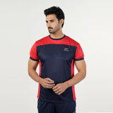 Men's Gym Wear T-Shirt With Short Track Suits - Navy Blue, Men's Track Suits, Chase Value, Chase Value