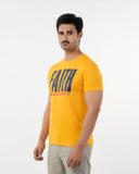 Men's Half Sleeves Round Neck Printed T-Shirt - Yellow, Men's T-Shirts & Polos, Chase Value, Chase Value