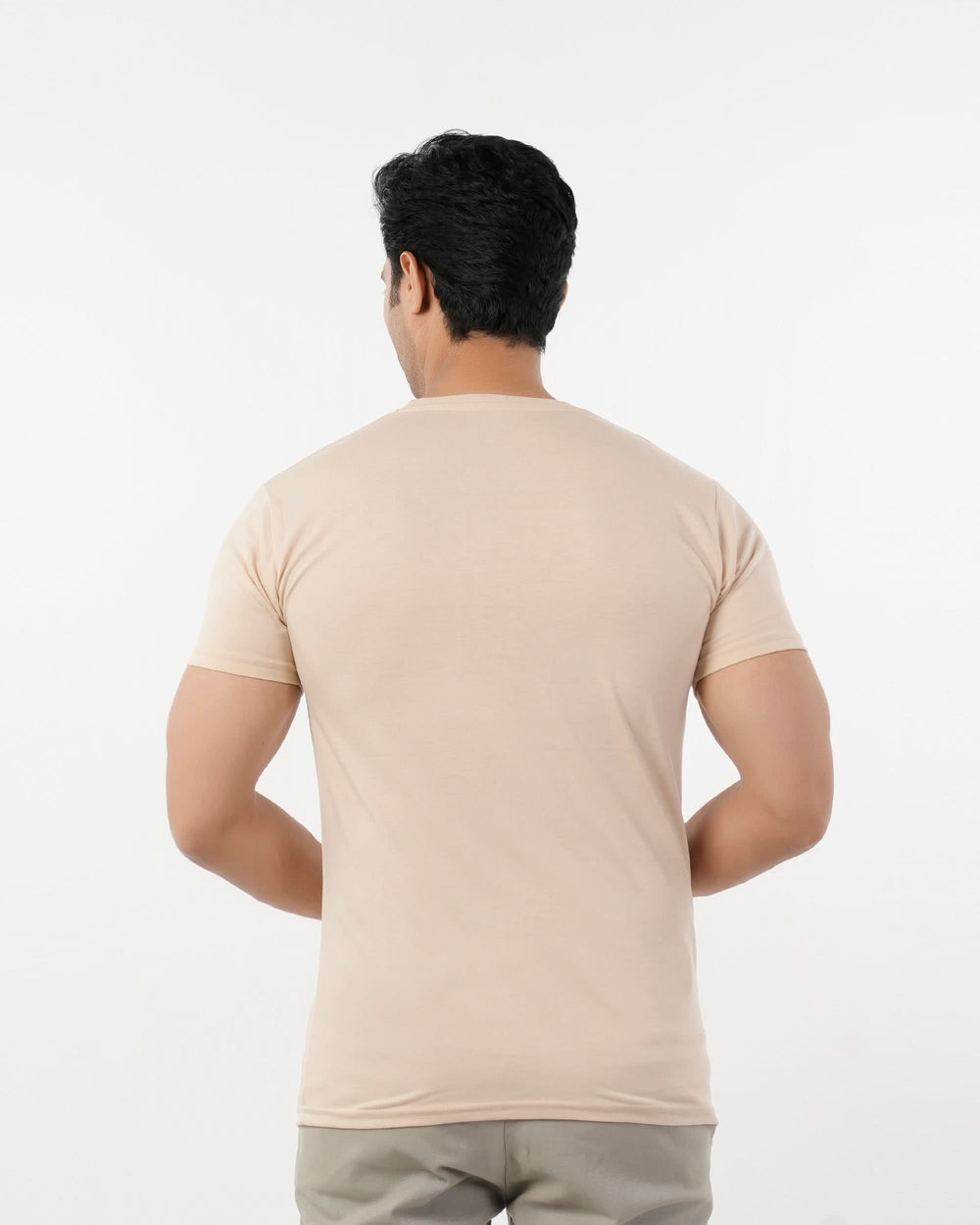 Men's Printed Half Sleeves Round Neck T-Shirt - Fawn, Men's T-Shirts & Polos, Chase Value, Chase Value