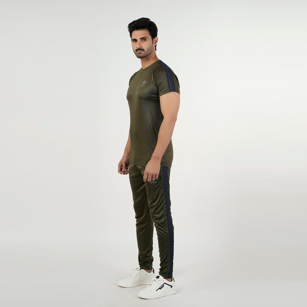 Men's Fancy Track Suit - Olive-Green, Men's Track Suits, Chase Value, Chase Value