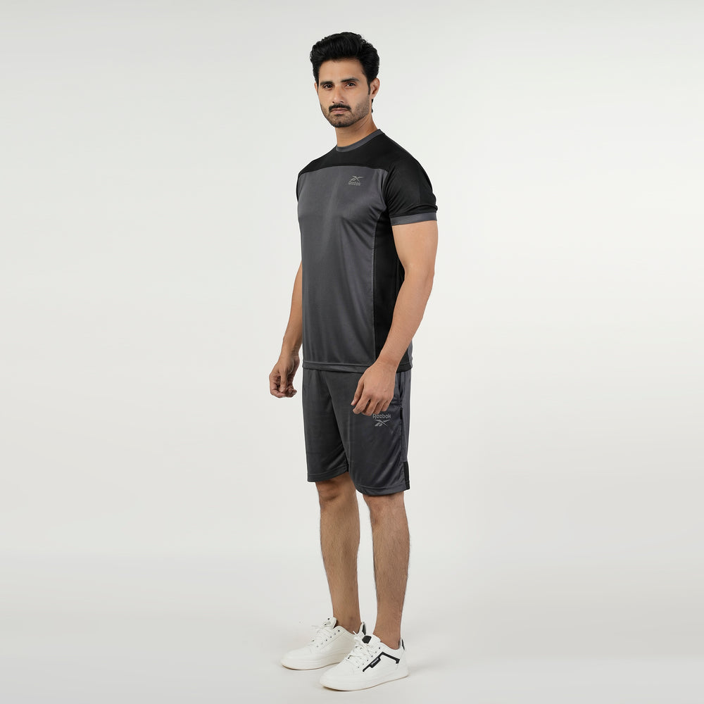 Men's Gym Wear T-Shirt With Short Track Suits - Dark Grey, Men's Track Suits, Chase Value, Chase Value