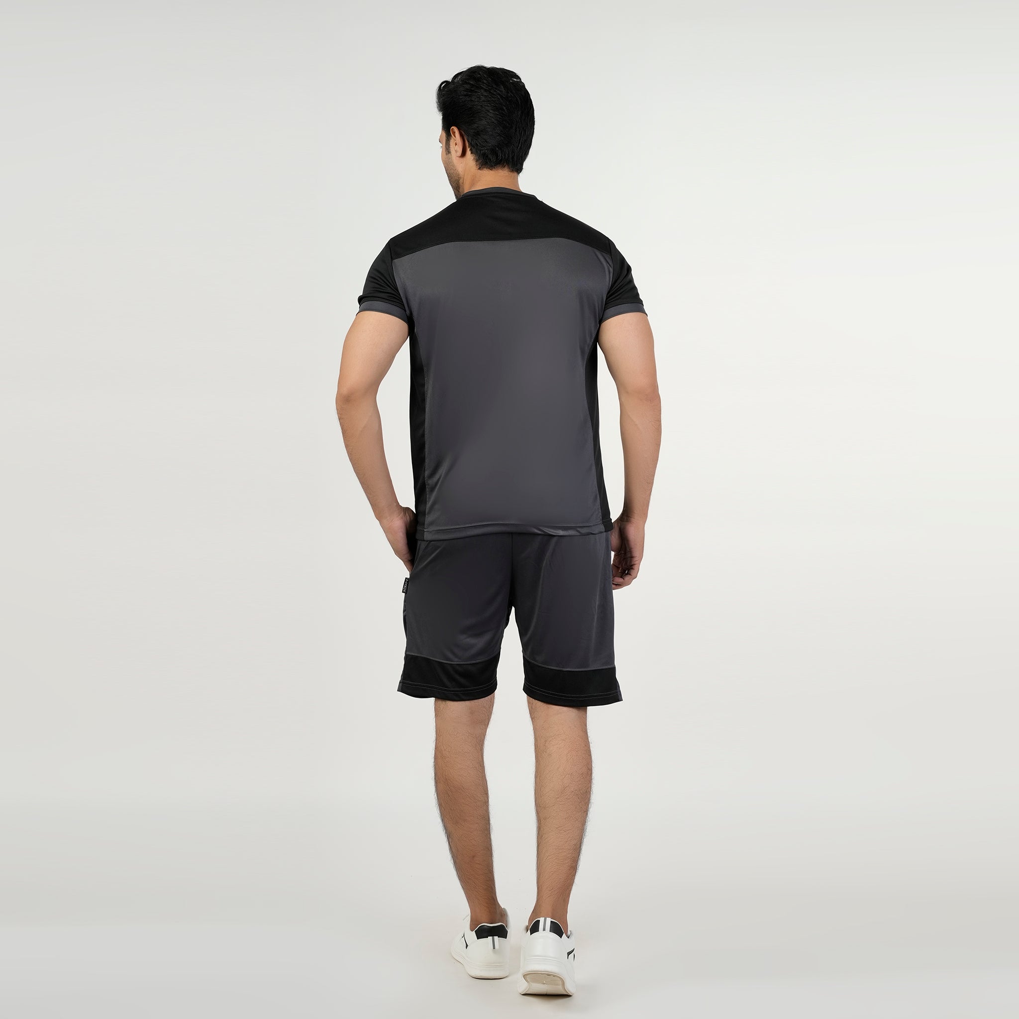 Men's Gym Wear T-Shirt With Short Track Suits - Dark Grey, Men's Track Suits, Chase Value, Chase Value