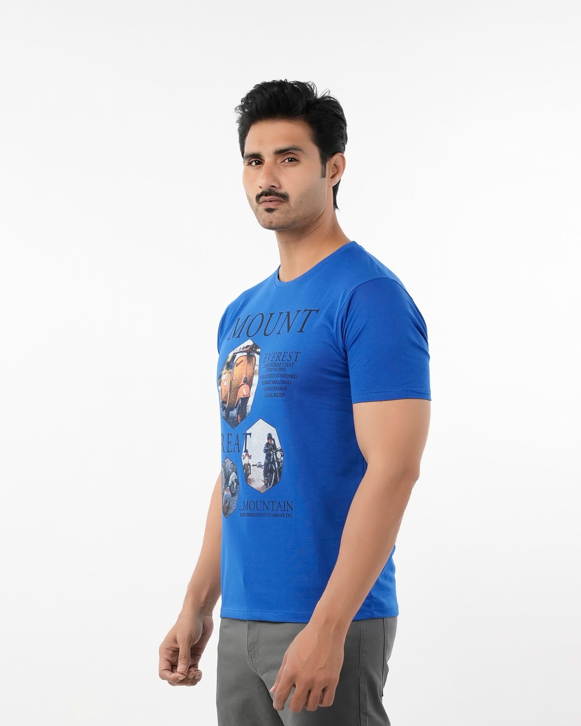 Men's Round Neck Half Sleeves T-Shirt - Royal Blue, Men's T-Shirts & Polos, Chase Value, Chase Value