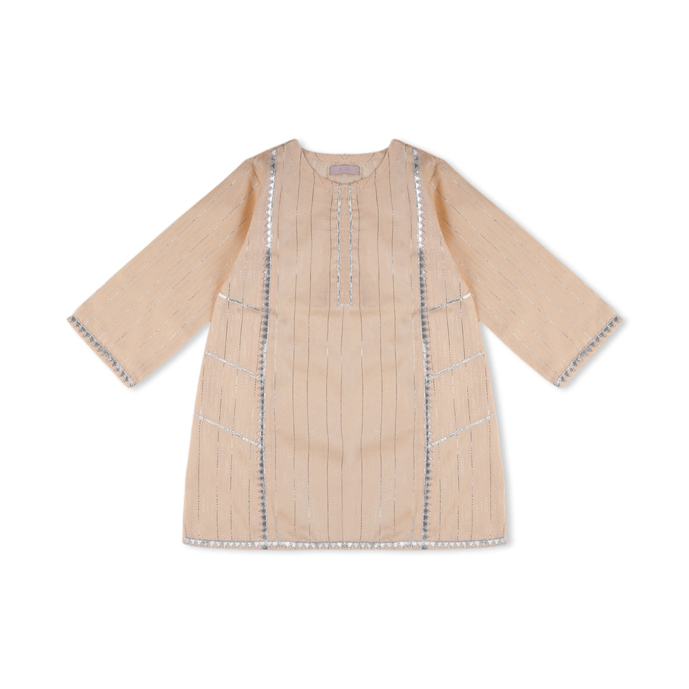 Girls Fancy Shalwar Suit - Peach, Girls Shalwar Kameez, Chase Value, Chase Value