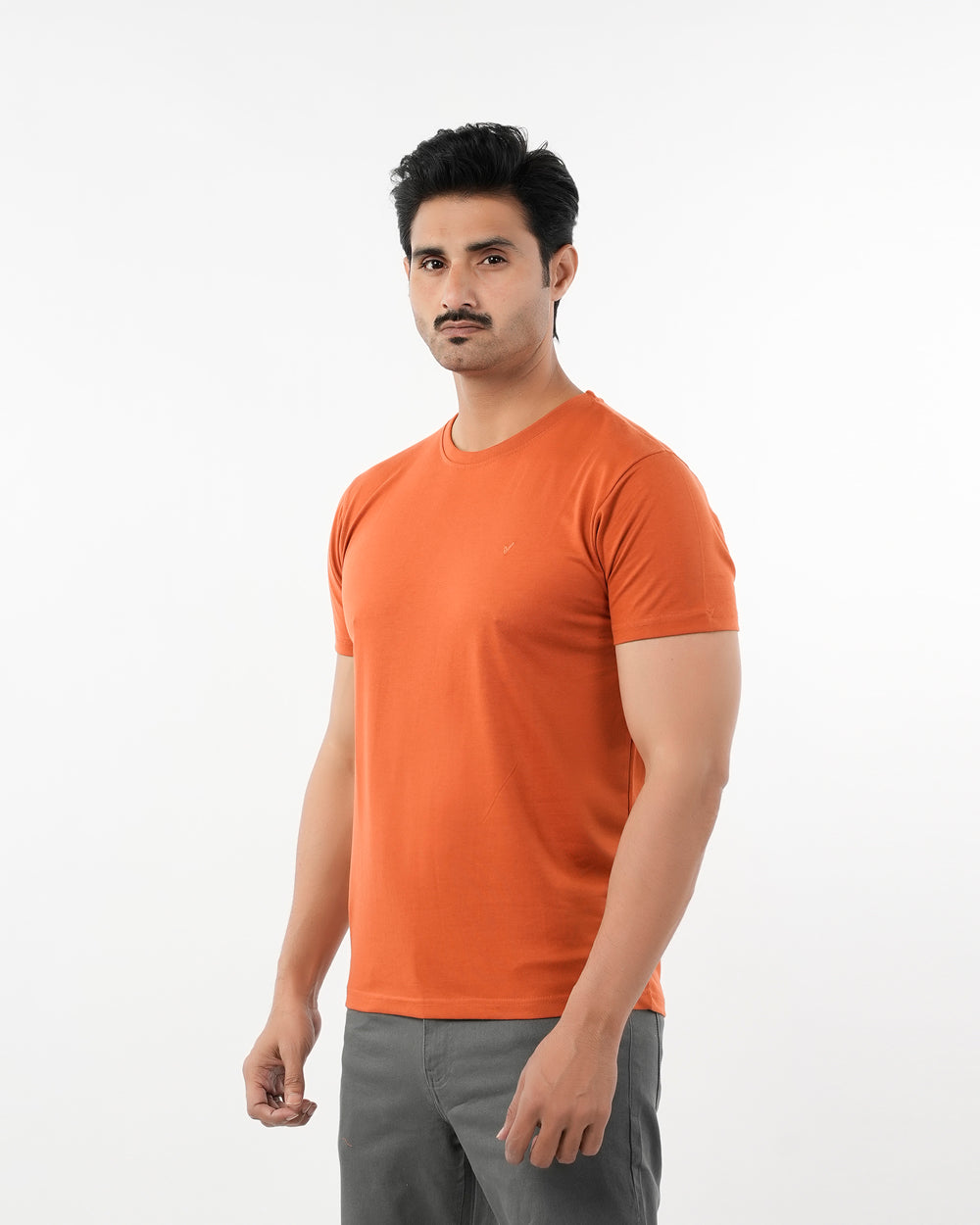 Men's Half Sleeves T-Shirt - Rust, Men's T-Shirts & Polos, Chase Value, Chase Value