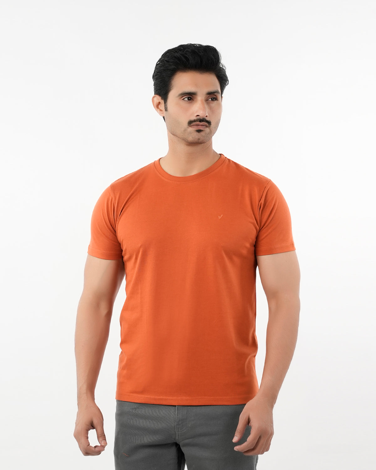 Men's Half Sleeves T-Shirt - Rust, Men's T-Shirts & Polos, Chase Value, Chase Value