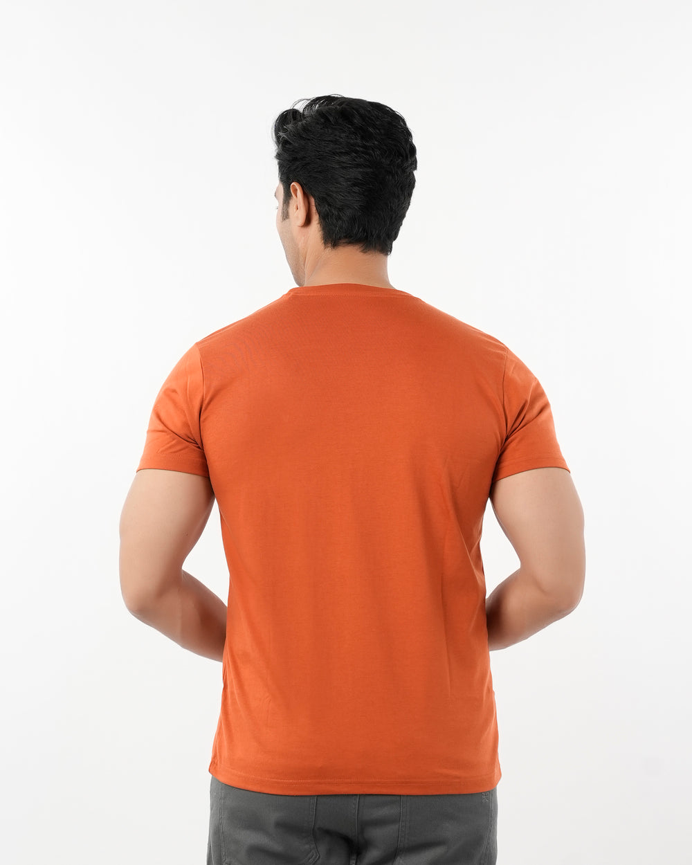 Men's Half Sleeves T-Shirt - Rust, Men's T-Shirts & Polos, Chase Value, Chase Value