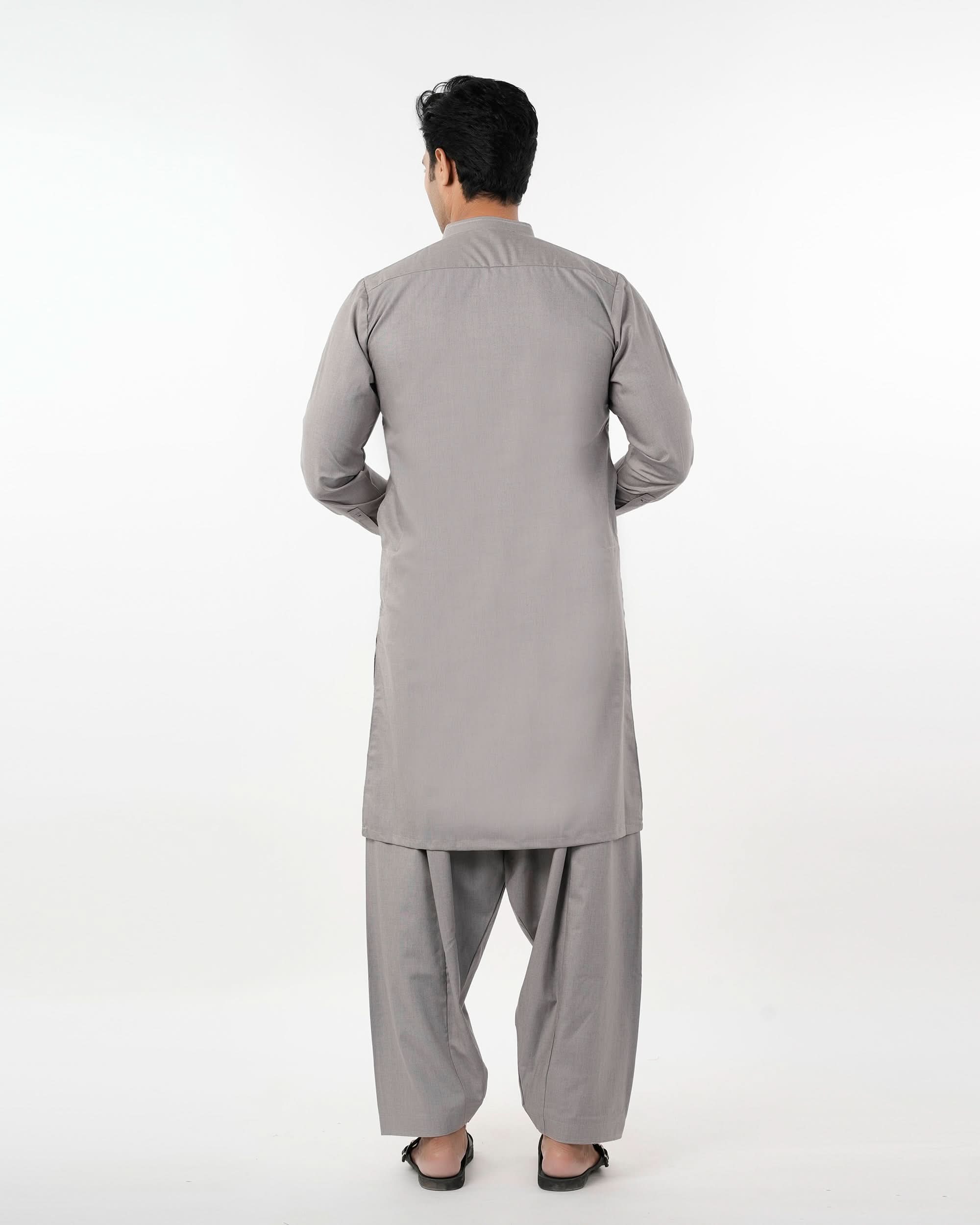 Eminent Men's Trim Fit Shalwar Suit - Steel Grey, Men's Shalwar Kameez, Eminent, Chase Value