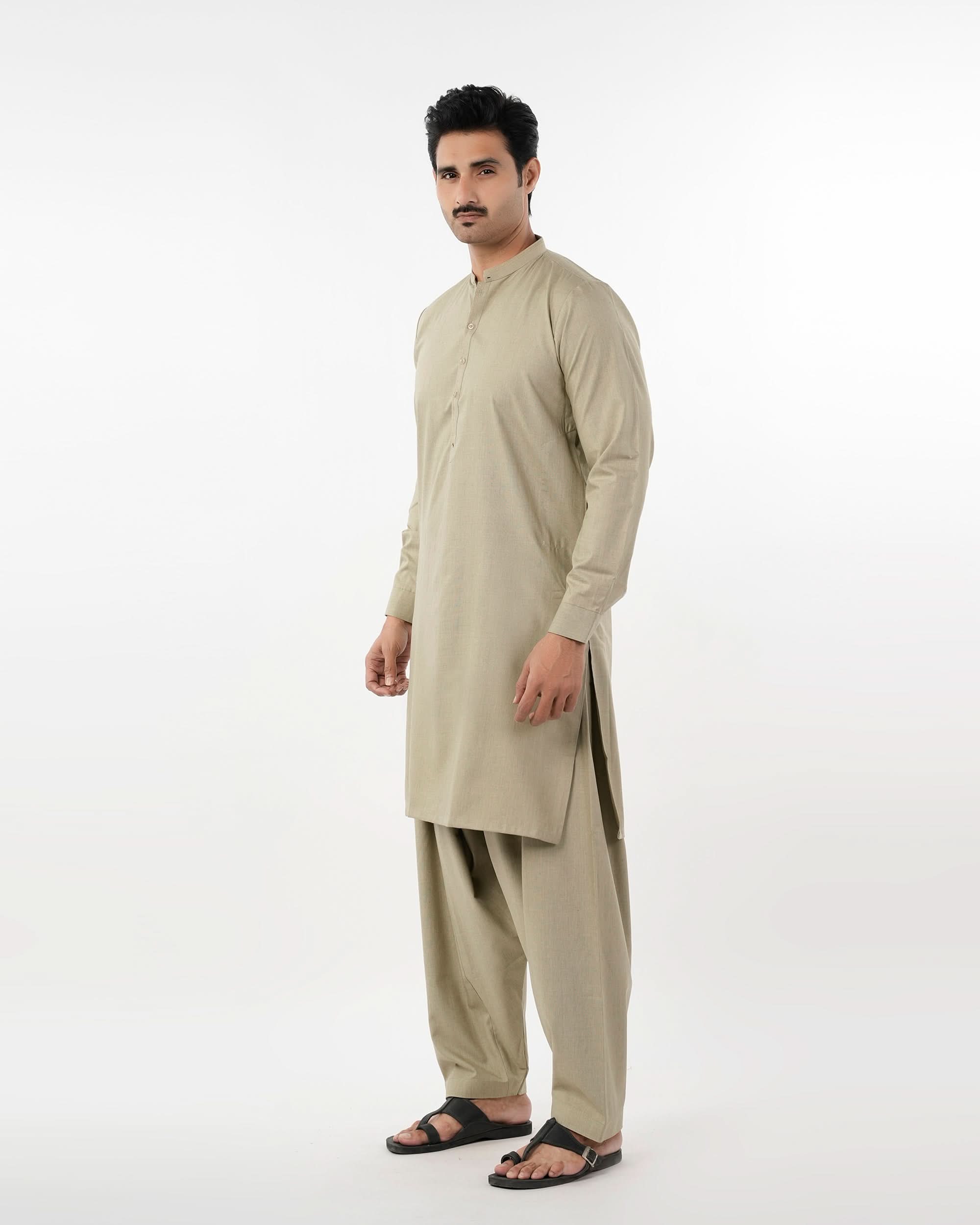 Eminent Men's Trim Fit Shalwar Suit - Fawn, Men's Shalwar Kameez, Eminent, Chase Value