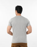Men's Half Sleeves Round Neck T-Shirt - Ash Grey, Men's T-Shirts & Polos, Chase Value, Chase Value