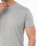 Men's Half Sleeves Round Neck T-Shirt - Ash Grey, Men's T-Shirts & Polos, Chase Value, Chase Value