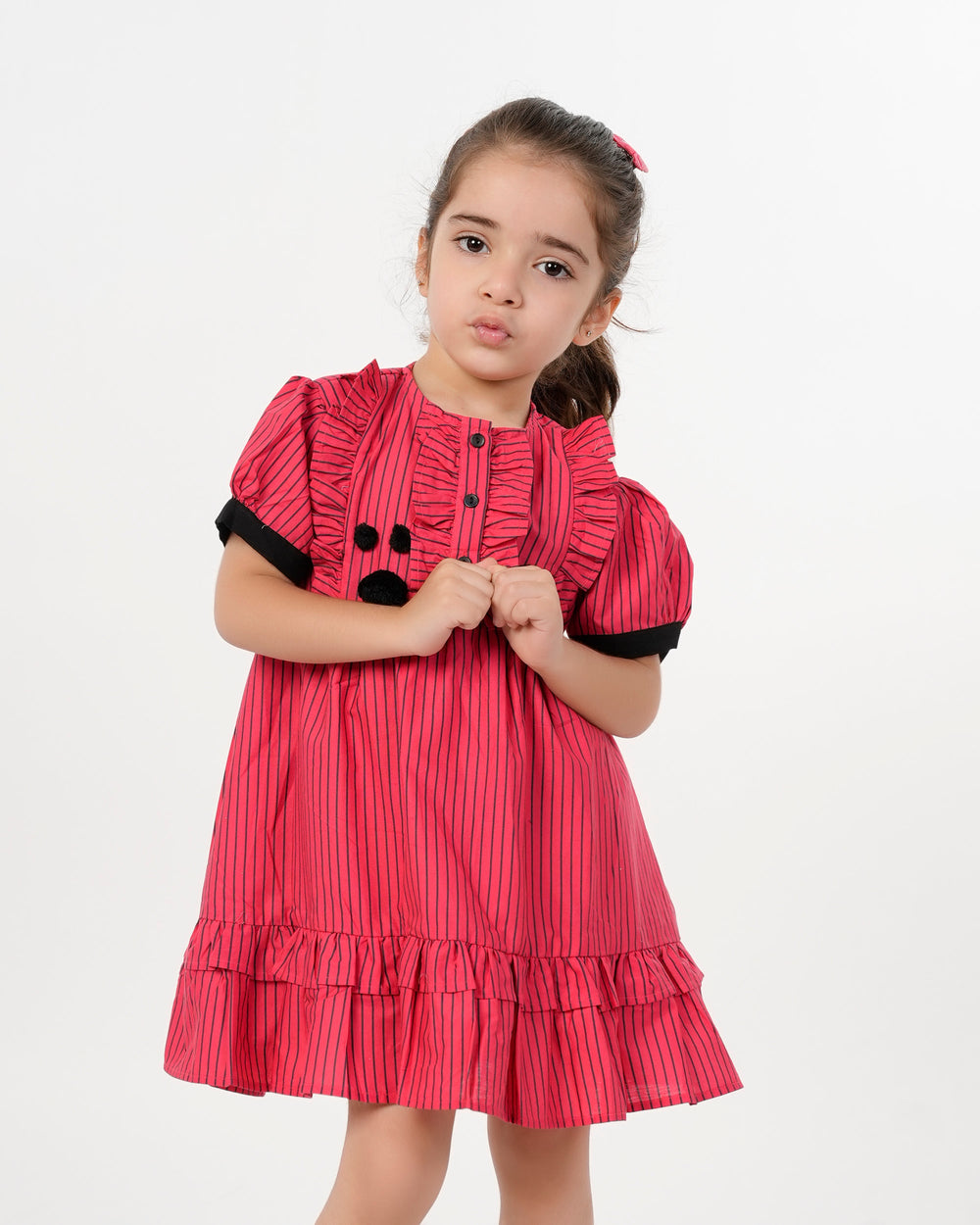 Eminent Girls Frock Stripe - Red, Girls Frocks, Eminent, Chase Value
