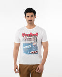 Men's Half Sleeves Round Neck Printed T-Shirt - White, Men's T-Shirts & Polos, Chase Value, Chase Value